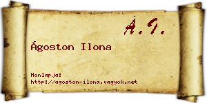 Ágoston Ilona névjegykártya