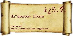 Ágoston Ilona névjegykártya